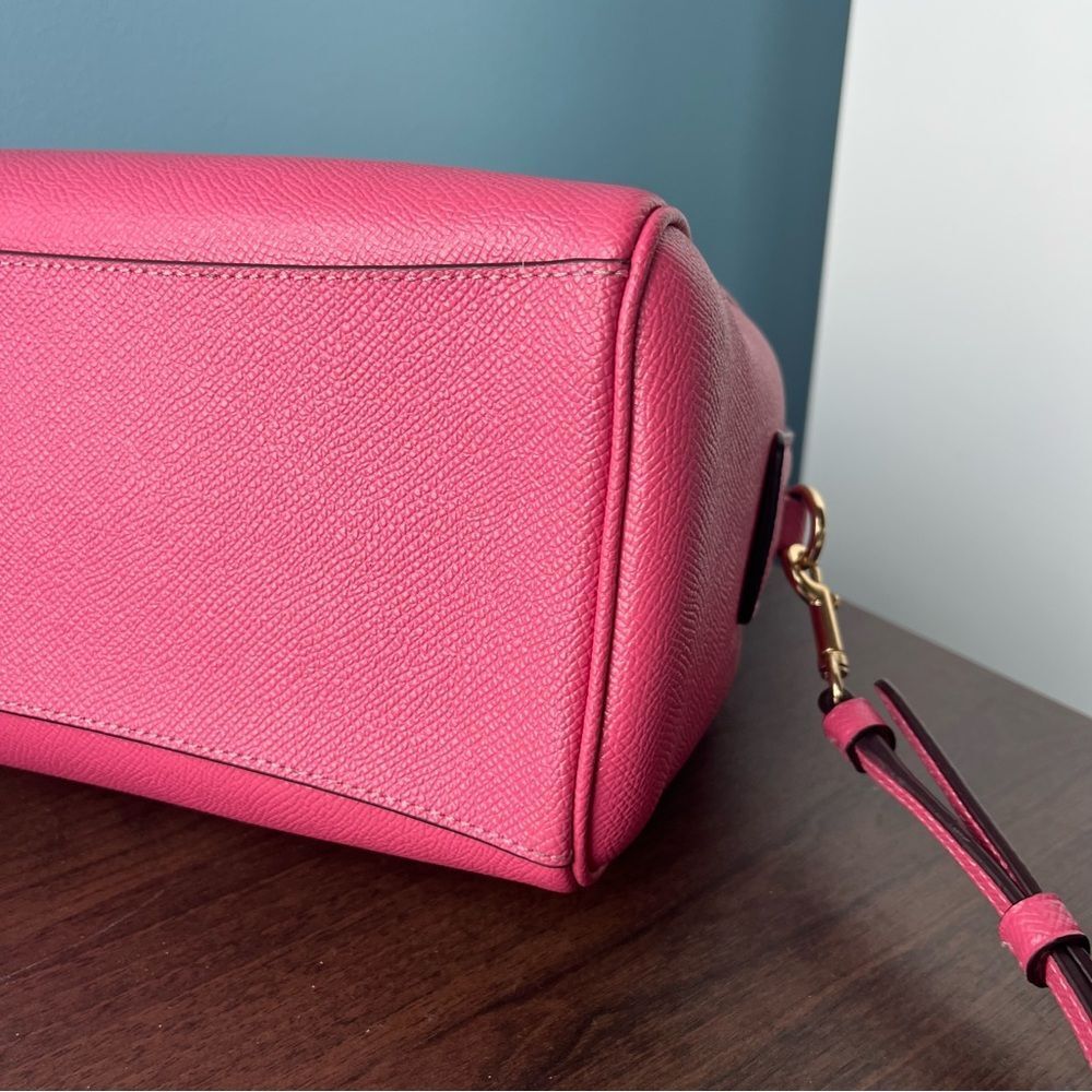 COACH Hot Pink Rowan Bennet Satchel Boston Bag Tote Crossbody Handbag - Picture 9 of 13